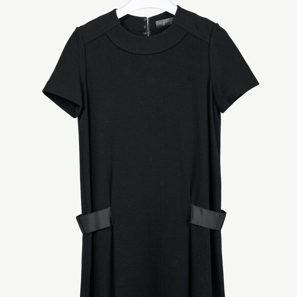 Proenza Schouler Black Knit Short-Sleeve Mini Dress - Picture 1 of 8